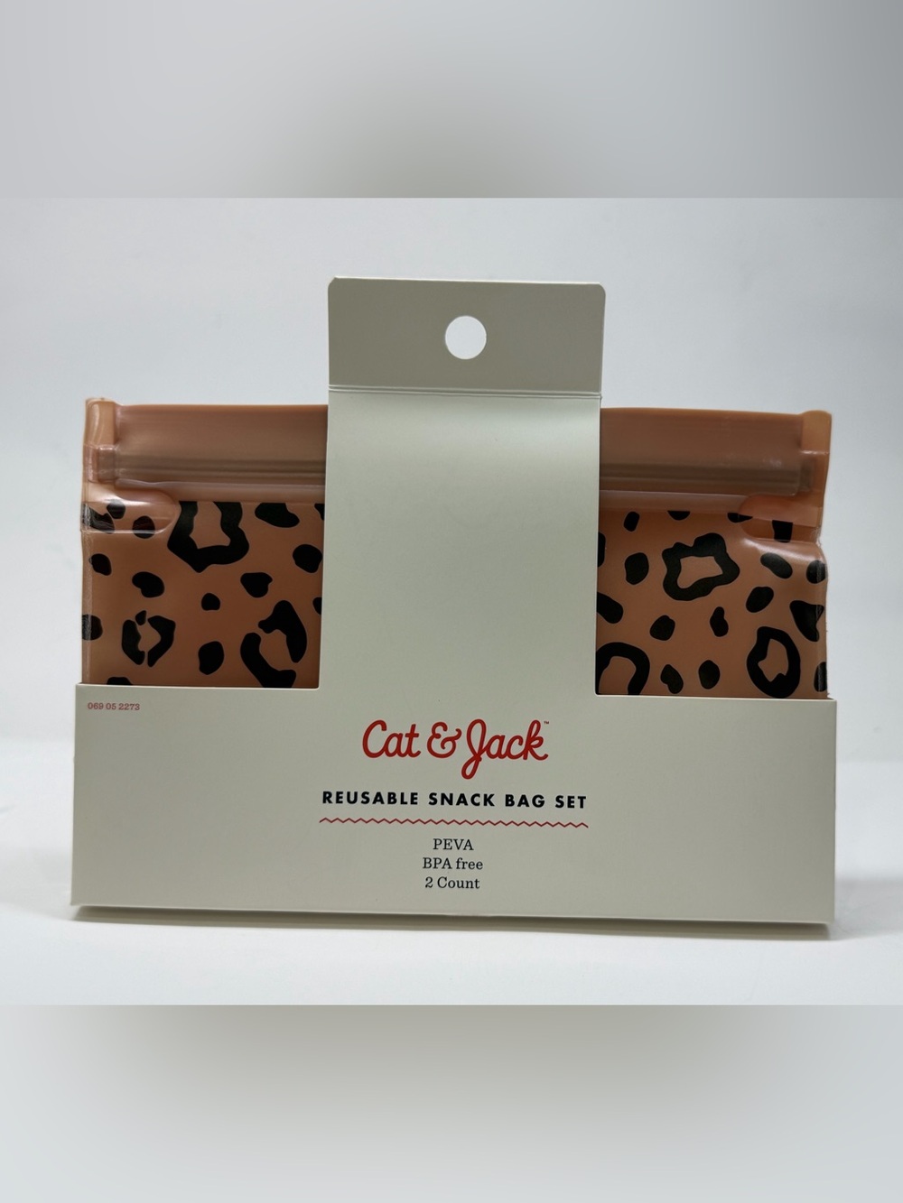 Cat & Jack Leopard Print Reusable Snack Bags - Brown & Black - Picture 1 of 5